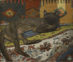 Chat couche sur le divan (1892)