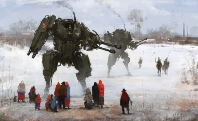 1920 - survivors. New painting/sketch for my 1920+ project, this time in my favorite winter atmosphere :)
