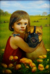 Girl with Dog, (Unicorn Hunters)