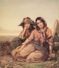 Gypsy Maidens, 1839, watercolor, Brooklyn Museum