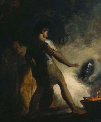 Macbeth in the witches' cave, 1840, Folger Shakespeare Library