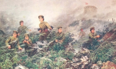 Ким Чен Сук в бою командует женщинами-солдатами