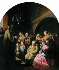 Проповедь в селе. 1861. Государственная Третьяковская галерея
