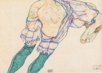 Girl with the Green Stockings, 1916