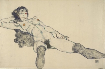 Reclining Female Nude with Legs Spread Apart, 1914
