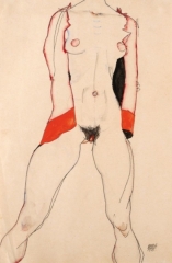 Standing Nude in Red Jacket, 1913