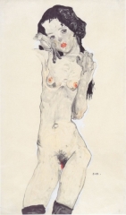 Black-Haired Nude Girl Standing, 1910,